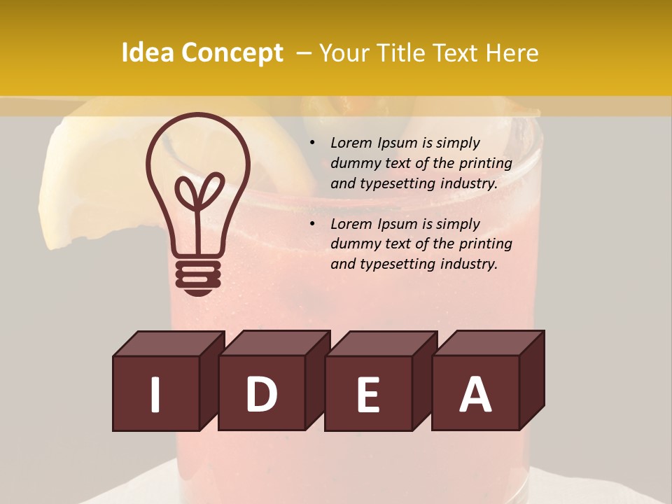 A Bloody Drink With A Garnish Garnish Garnish On The PowerPoint Template