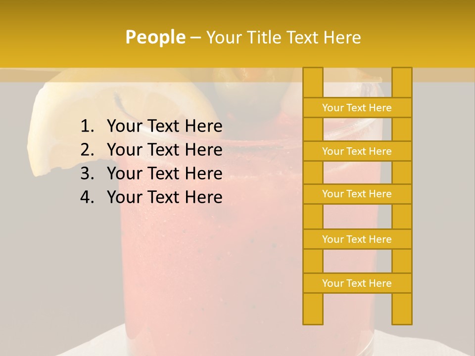 A Bloody Drink With A Garnish Garnish Garnish On The PowerPoint Template