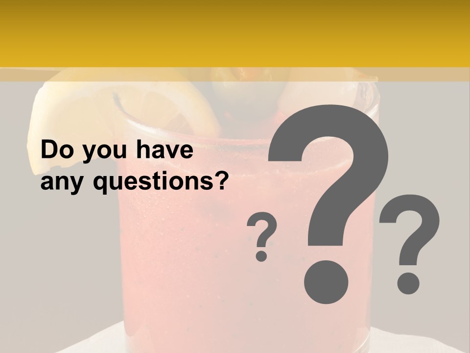 A Bloody Drink With A Garnish Garnish Garnish On The PowerPoint Template