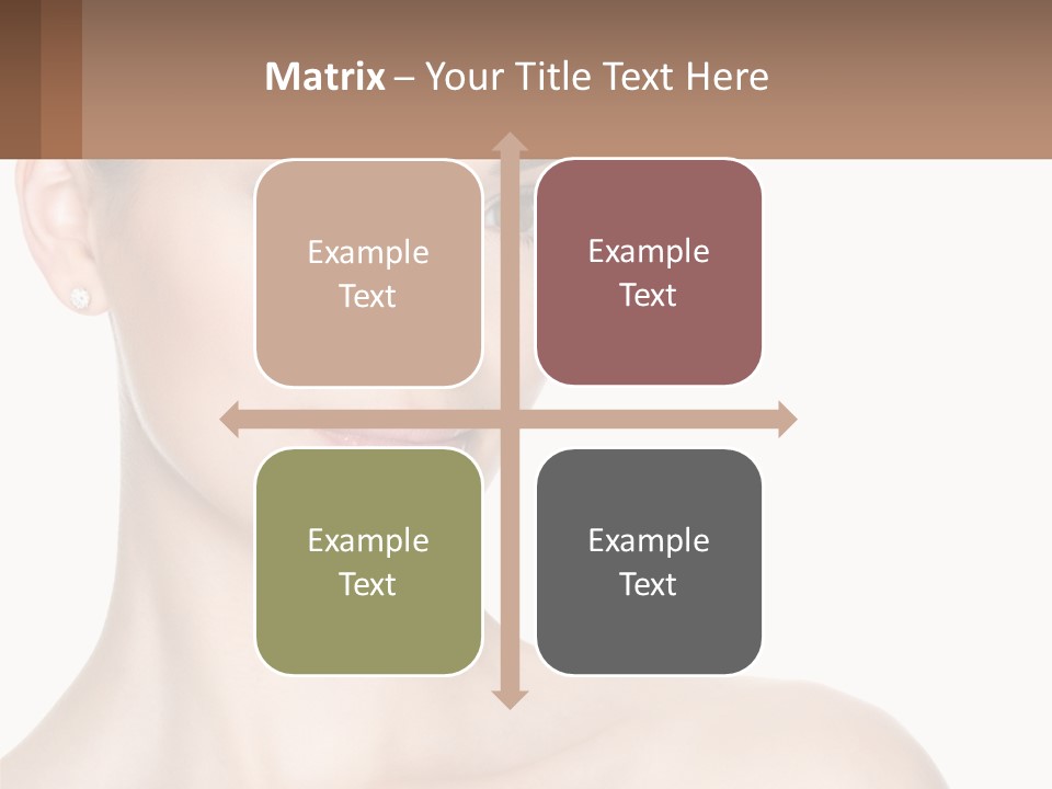 A Woman With A Brown Background And A White Background PowerPoint Template