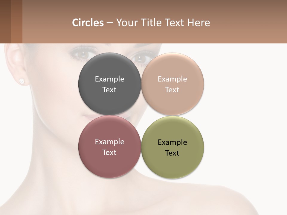 A Woman With A Brown Background And A White Background PowerPoint Template