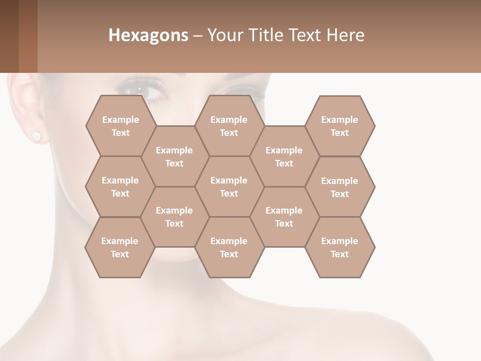 A Woman With A Brown Background And A White Background PowerPoint Template