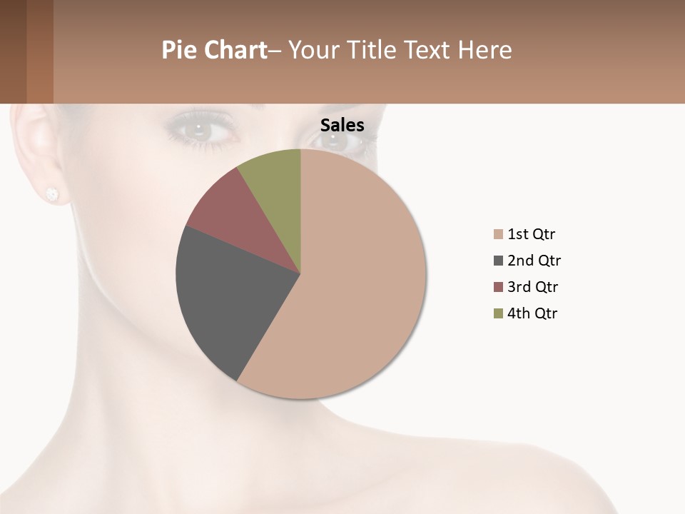 A Woman With A Brown Background And A White Background PowerPoint Template