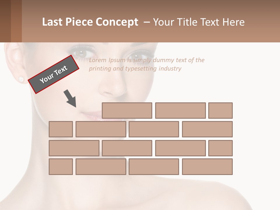 A Woman With A Brown Background And A White Background PowerPoint Template