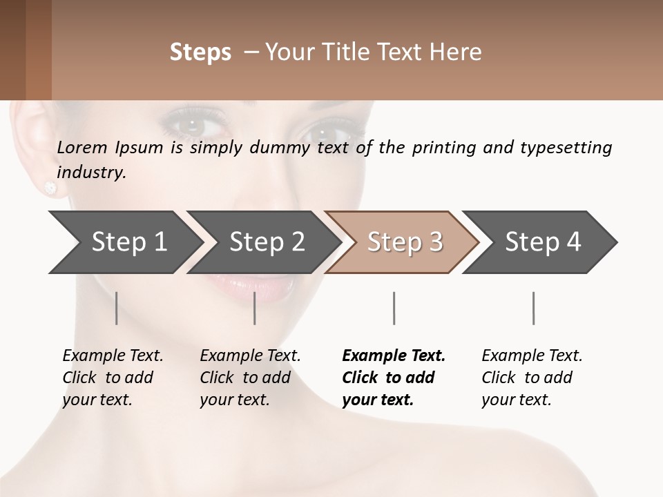 A Woman With A Brown Background And A White Background PowerPoint Template