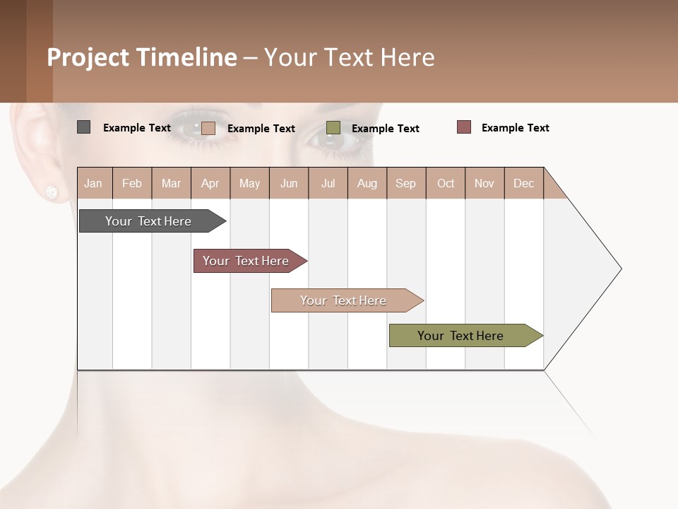 A Woman With A Brown Background And A White Background PowerPoint Template