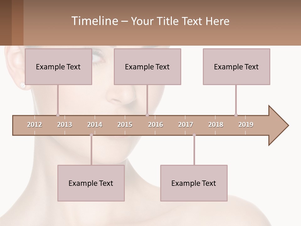 A Woman With A Brown Background And A White Background PowerPoint Template