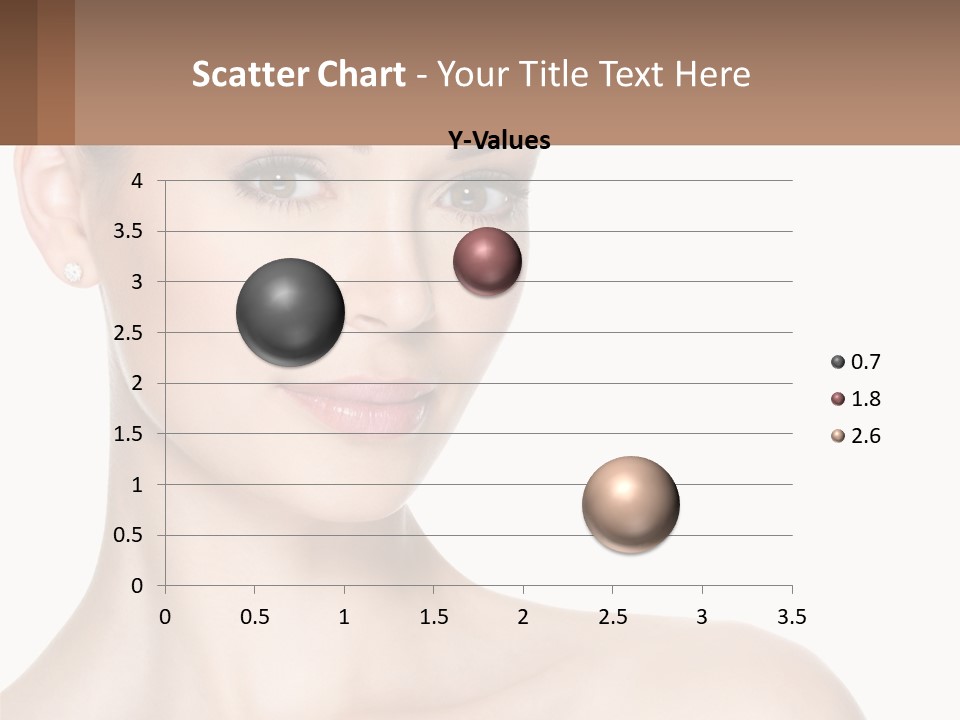 A Woman With A Brown Background And A White Background PowerPoint Template