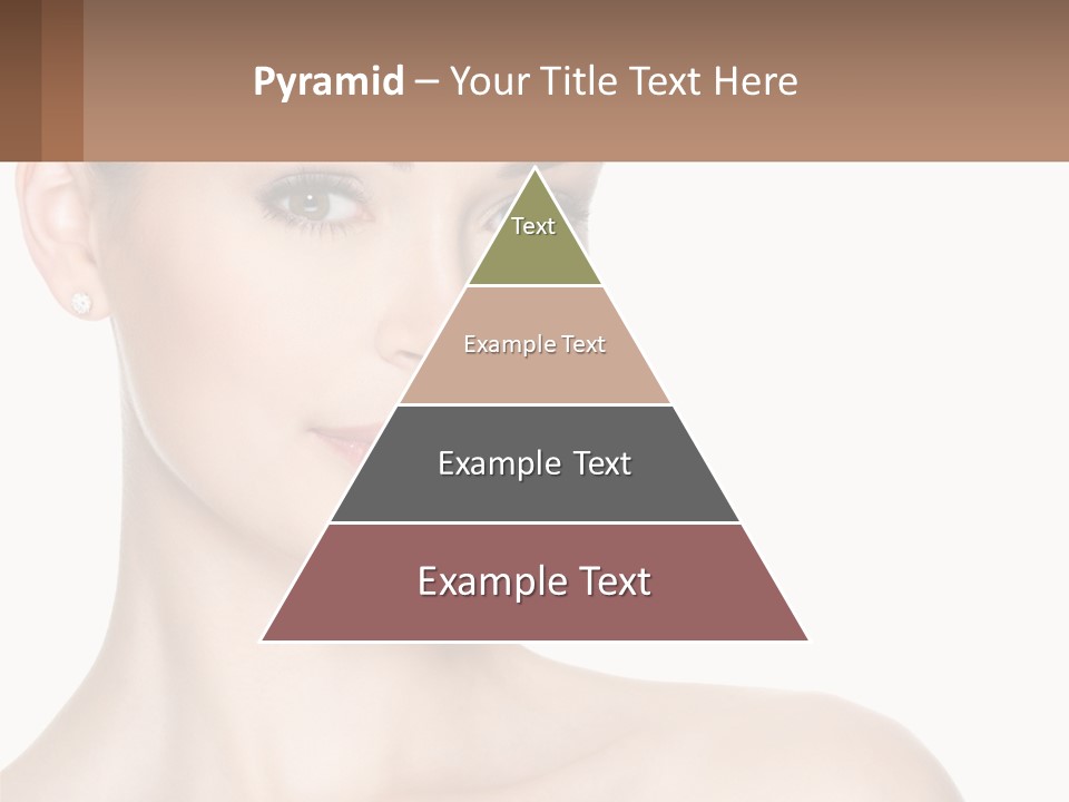 A Woman With A Brown Background And A White Background PowerPoint Template