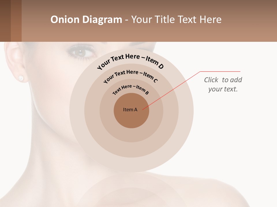 A Woman With A Brown Background And A White Background PowerPoint Template