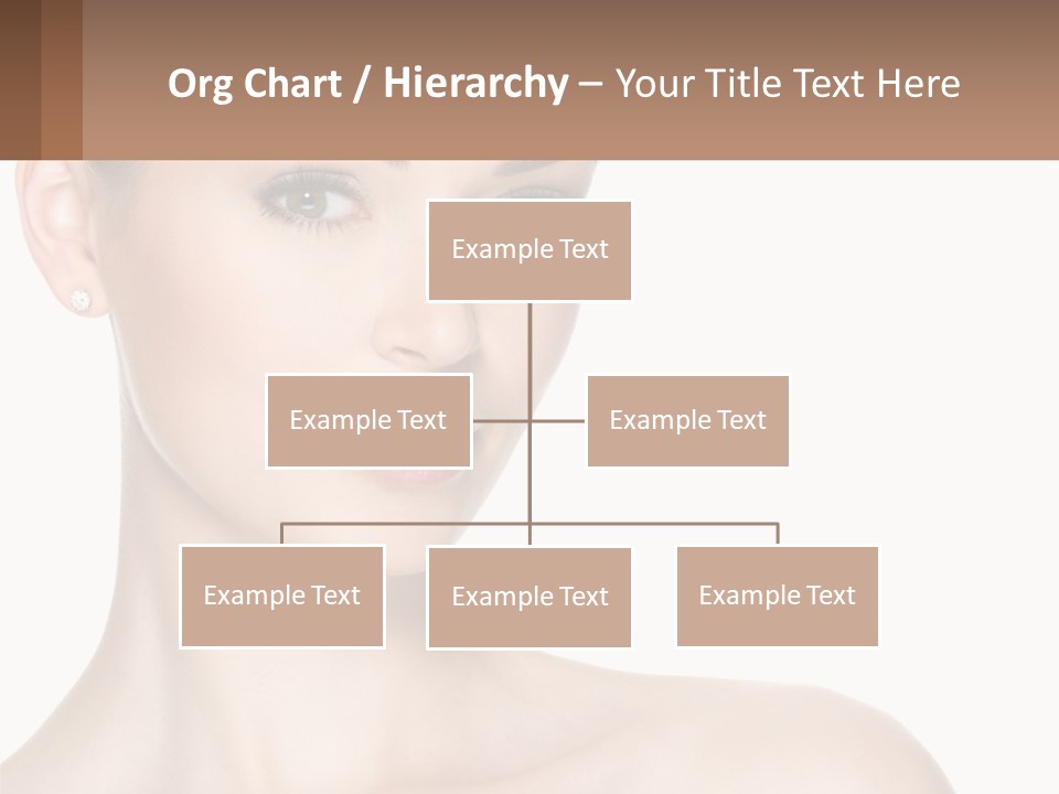 A Woman With A Brown Background And A White Background PowerPoint Template