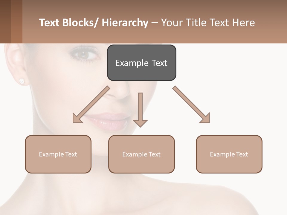 A Woman With A Brown Background And A White Background PowerPoint Template