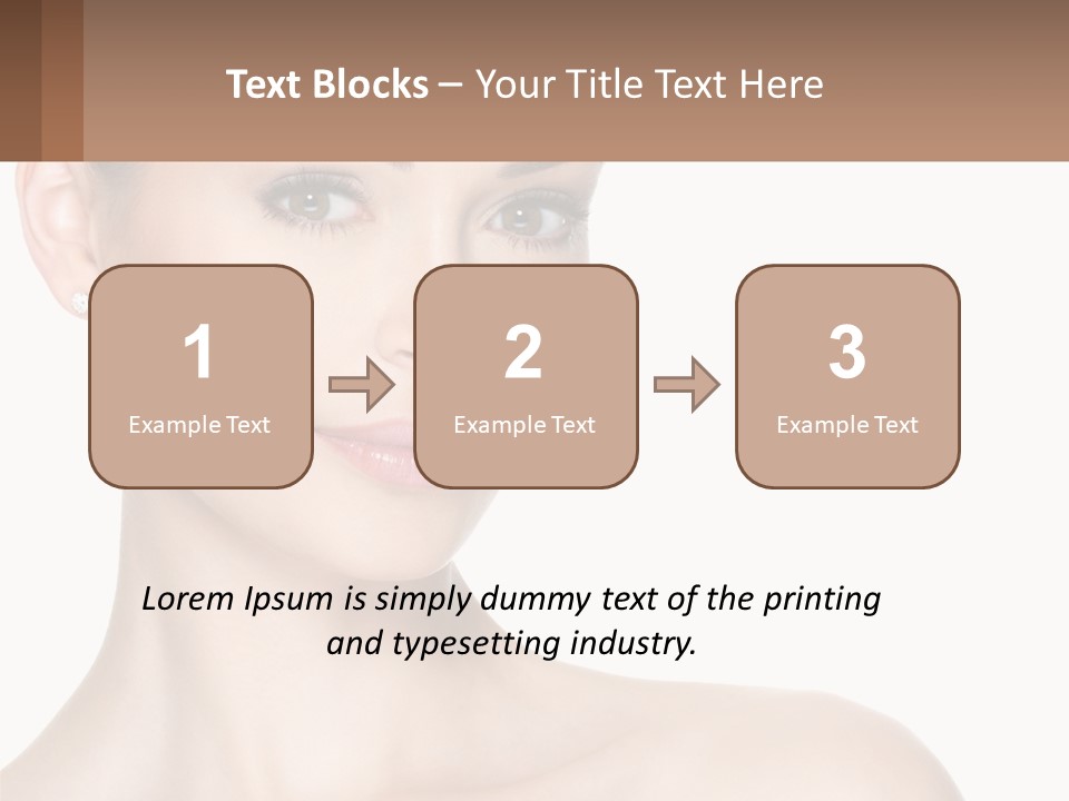 A Woman With A Brown Background And A White Background PowerPoint Template
