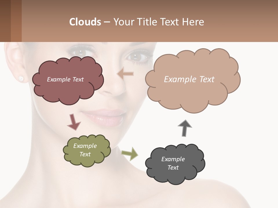 A Woman With A Brown Background And A White Background PowerPoint Template