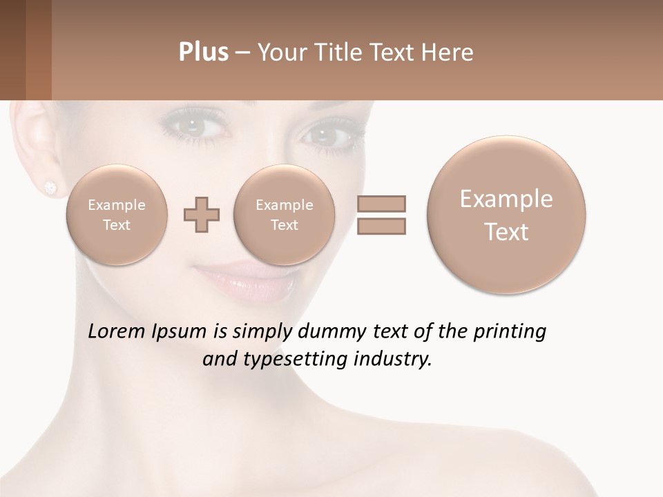 A Woman With A Brown Background And A White Background PowerPoint Template