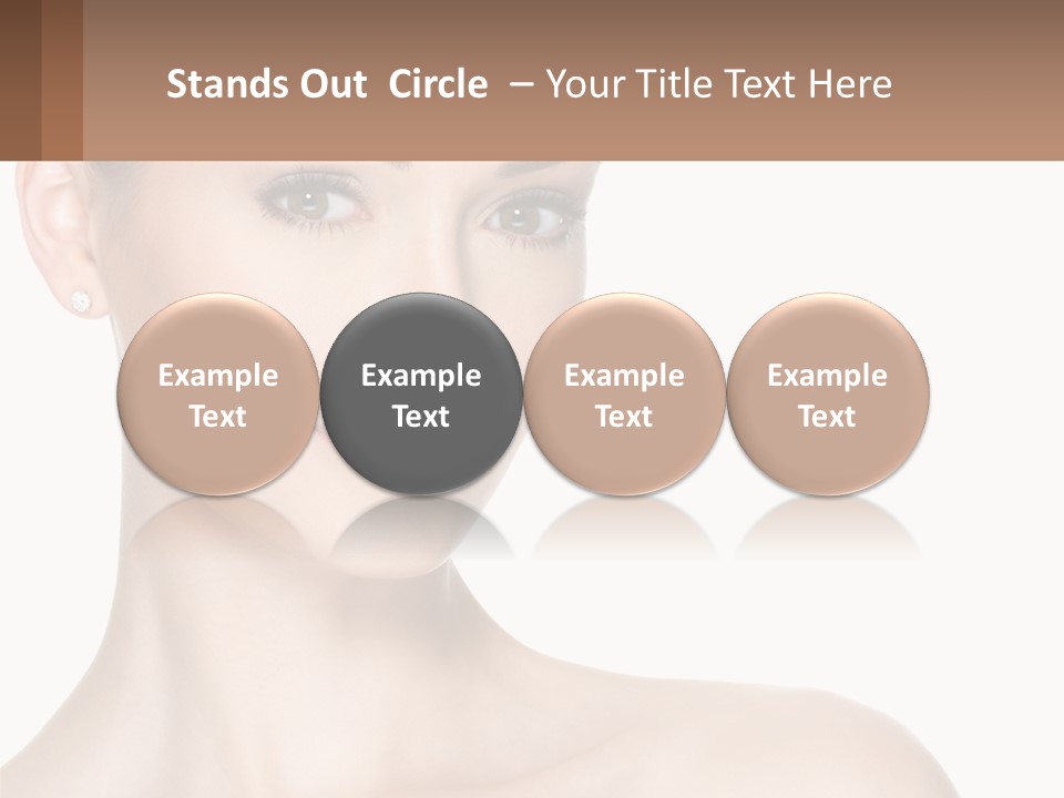 A Woman With A Brown Background And A White Background PowerPoint Template