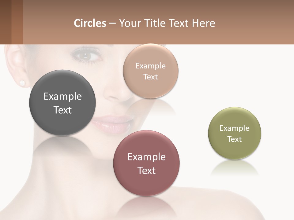 A Woman With A Brown Background And A White Background PowerPoint Template