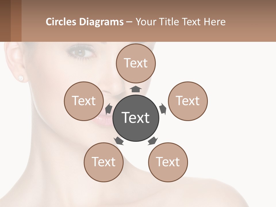 A Woman With A Brown Background And A White Background PowerPoint Template