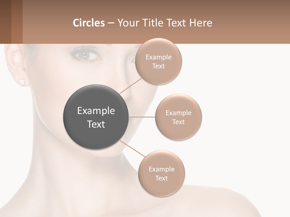 A Woman With A Brown Background And A White Background PowerPoint Template