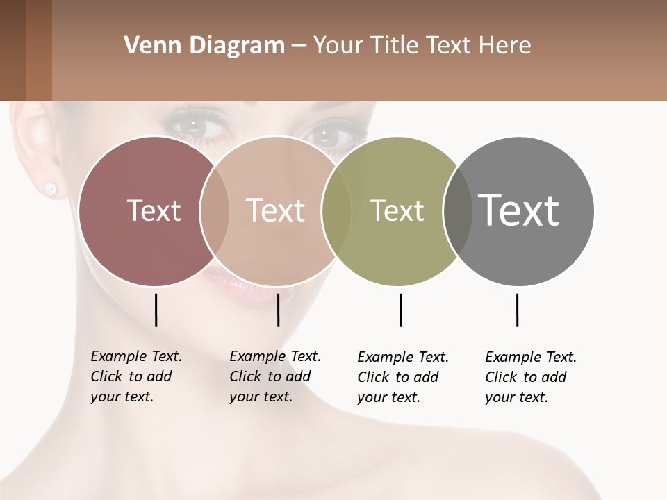 A Woman With A Brown Background And A White Background PowerPoint Template
