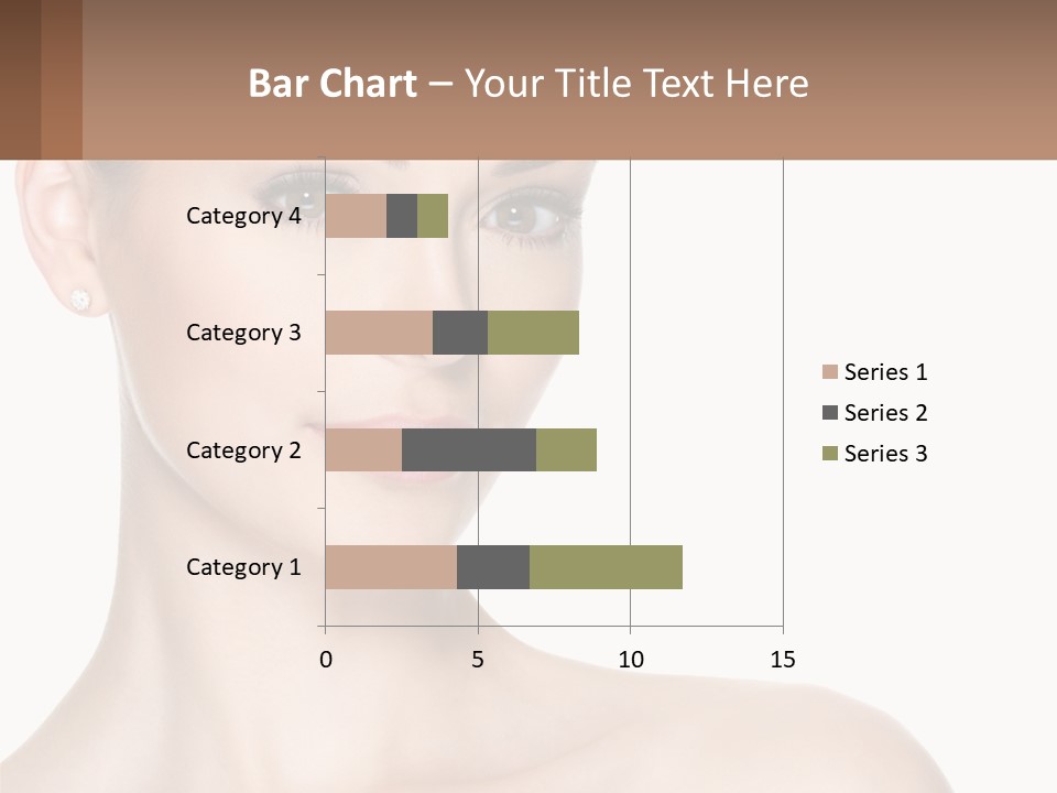 A Woman With A Brown Background And A White Background PowerPoint Template