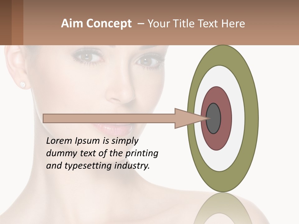 A Woman With A Brown Background And A White Background PowerPoint Template