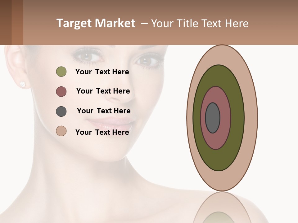 A Woman With A Brown Background And A White Background PowerPoint Template