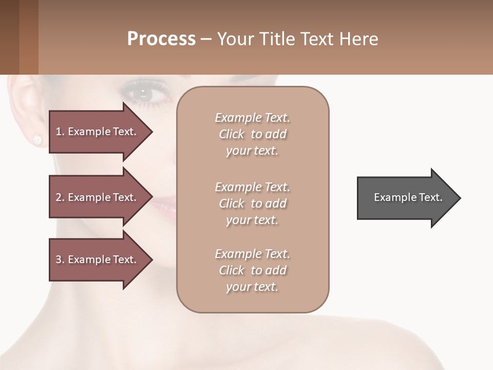A Woman With A Brown Background And A White Background PowerPoint Template