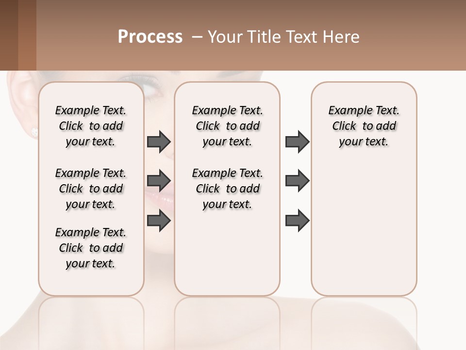 A Woman With A Brown Background And A White Background PowerPoint Template