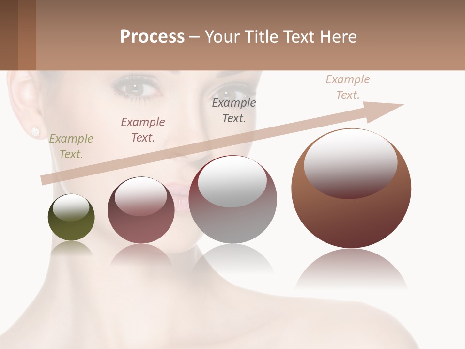 A Woman With A Brown Background And A White Background PowerPoint Template