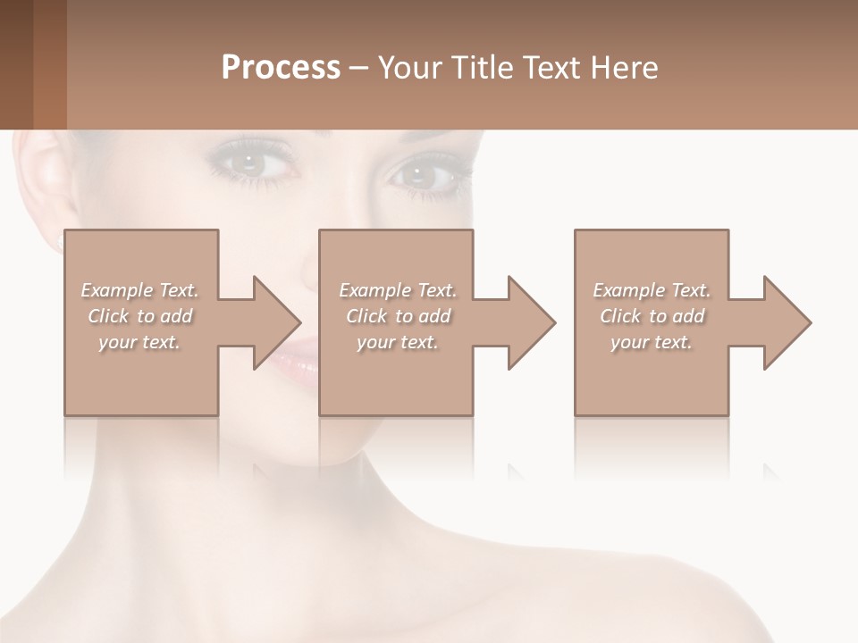 A Woman With A Brown Background And A White Background PowerPoint Template