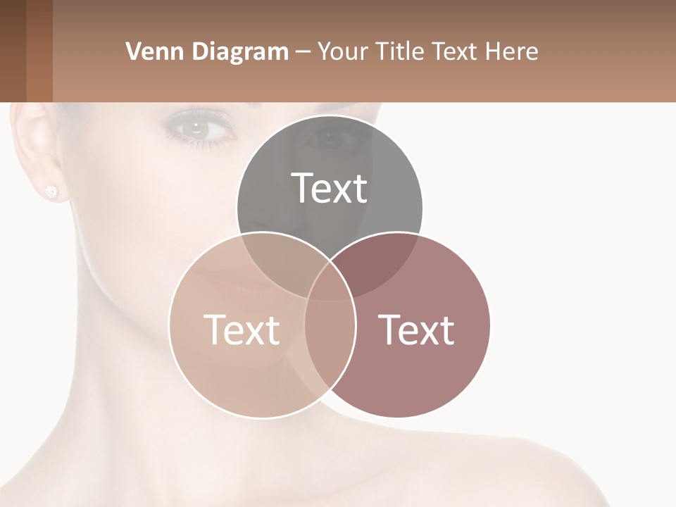 A Woman With A Brown Background And A White Background PowerPoint Template