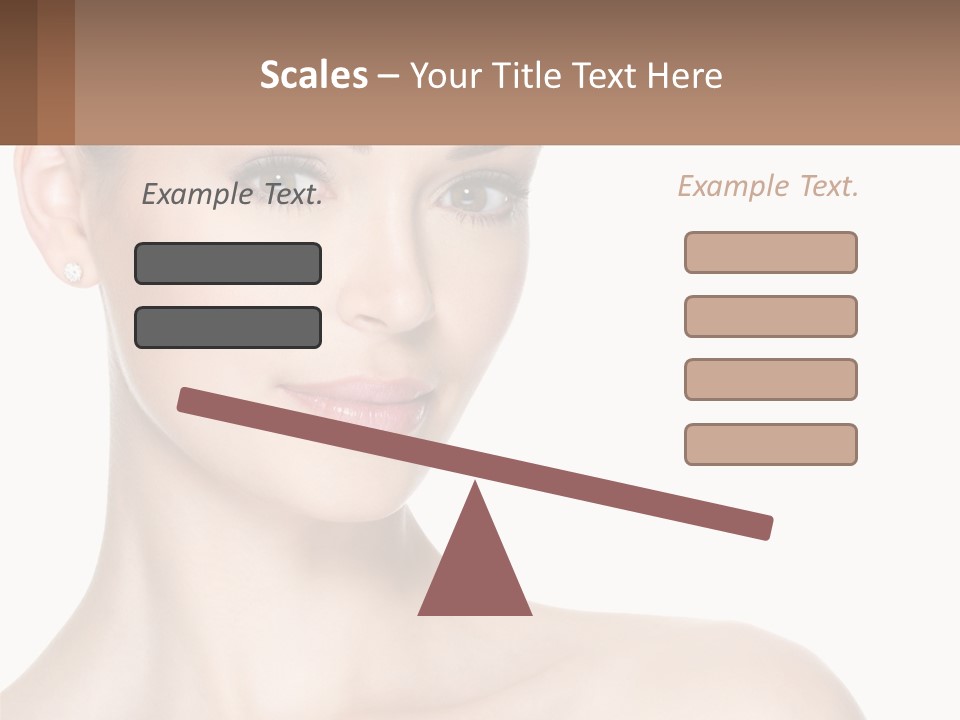 A Woman With A Brown Background And A White Background PowerPoint Template