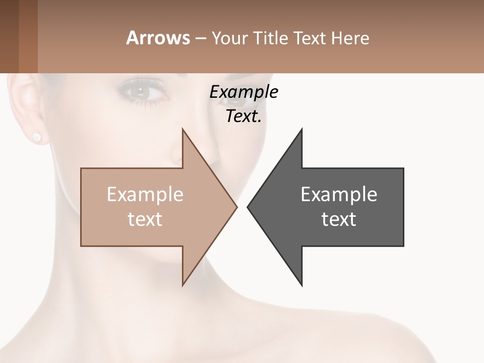 A Woman With A Brown Background And A White Background PowerPoint Template