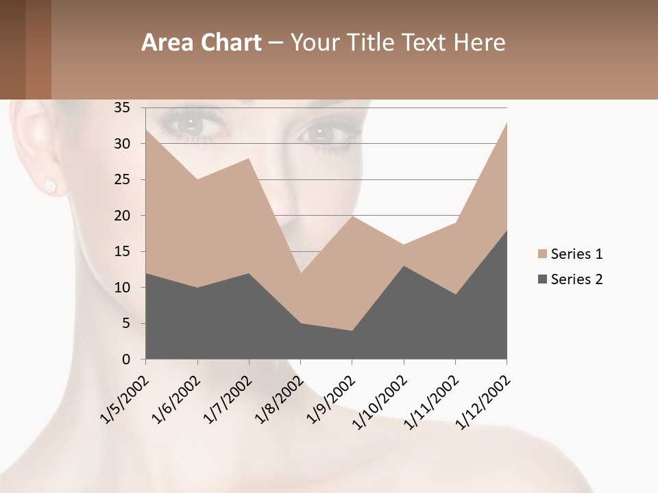 A Woman With A Brown Background And A White Background PowerPoint Template