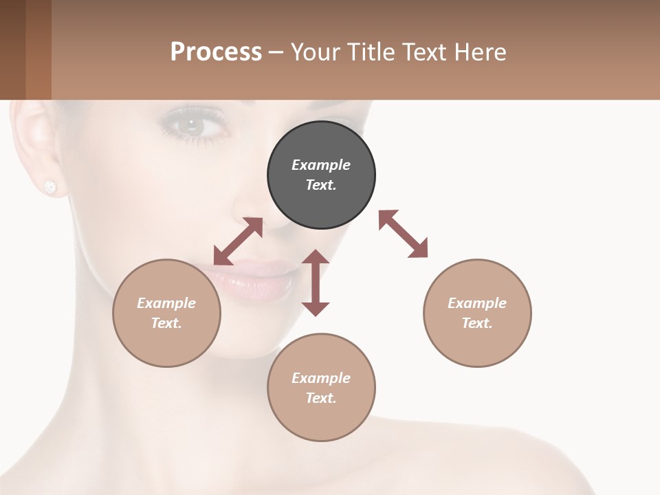 A Woman With A Brown Background And A White Background PowerPoint Template