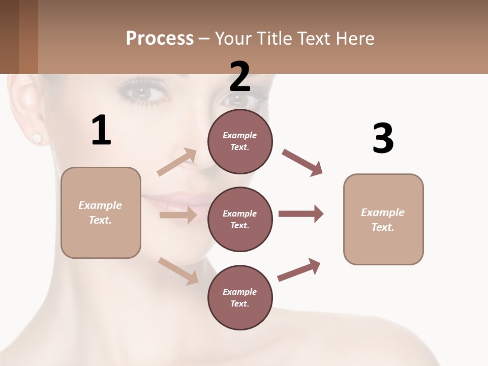 A Woman With A Brown Background And A White Background PowerPoint Template