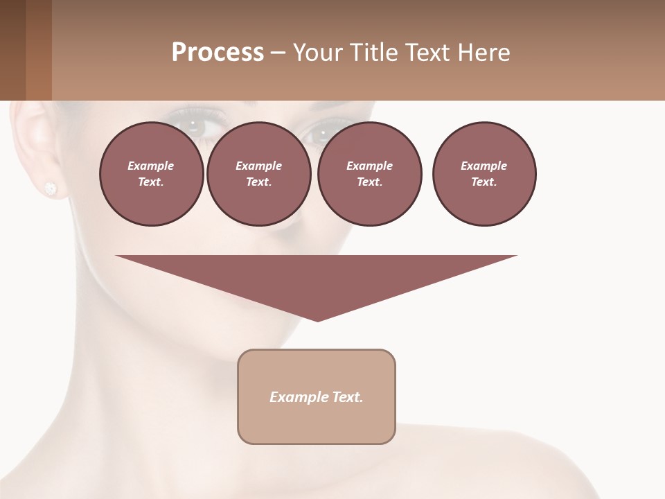 A Woman With A Brown Background And A White Background PowerPoint Template