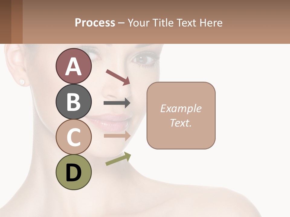A Woman With A Brown Background And A White Background PowerPoint Template
