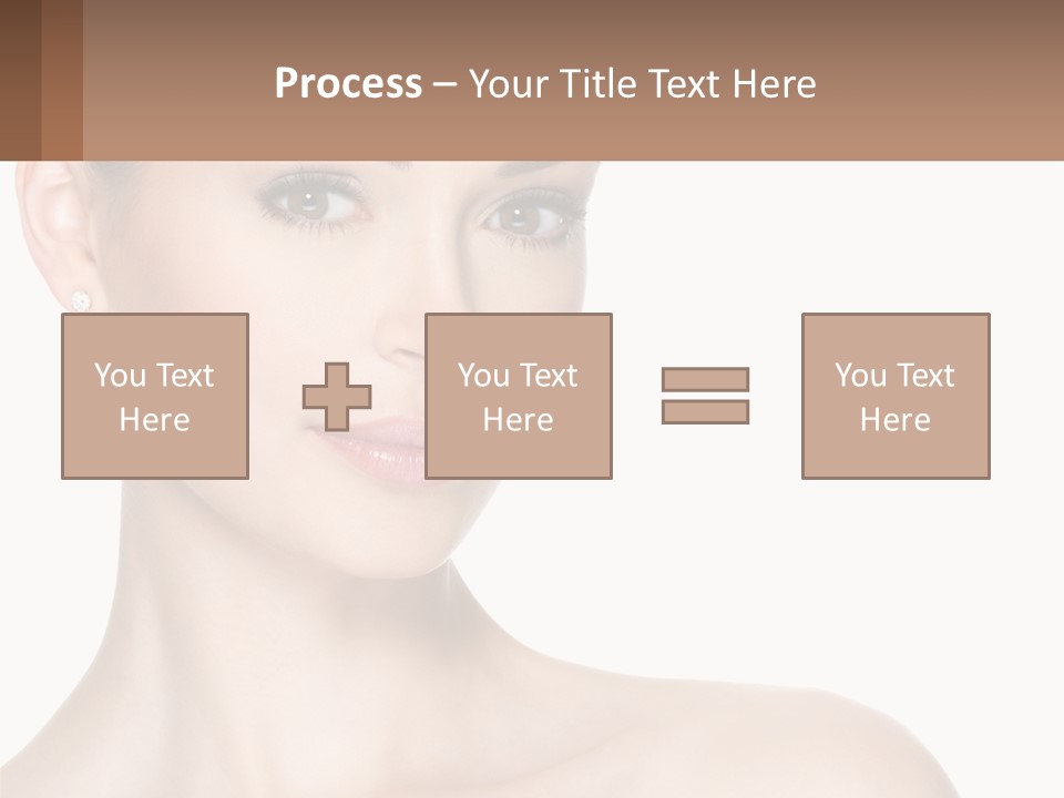 A Woman With A Brown Background And A White Background PowerPoint Template