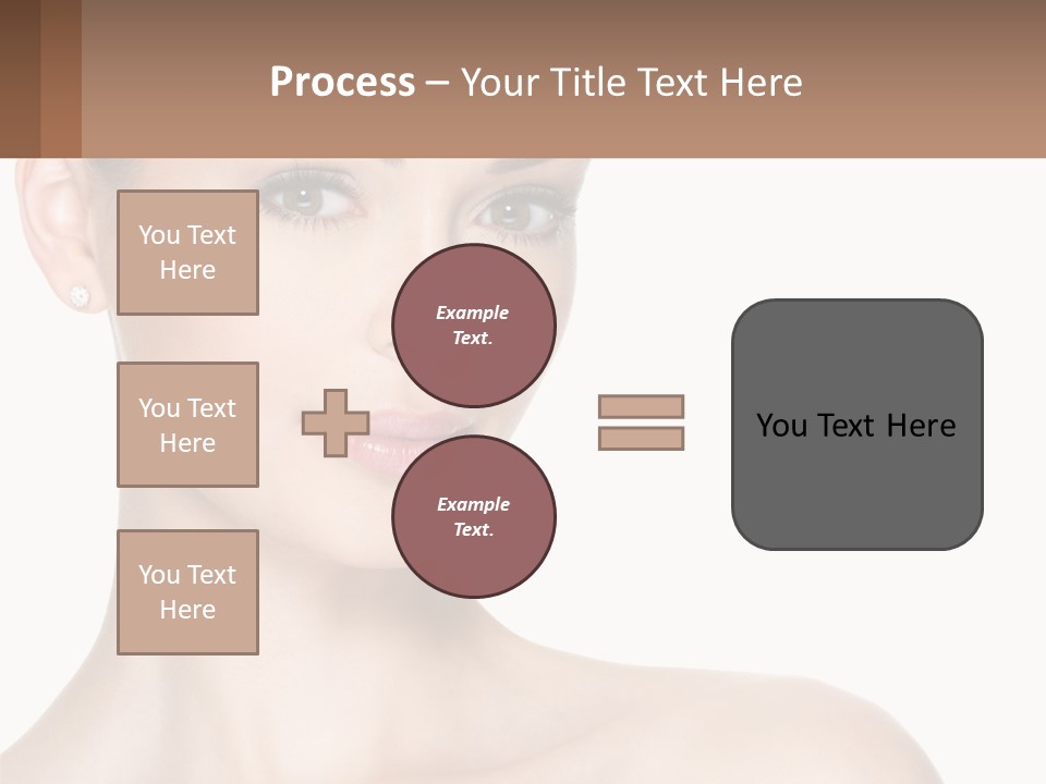 A Woman With A Brown Background And A White Background PowerPoint Template