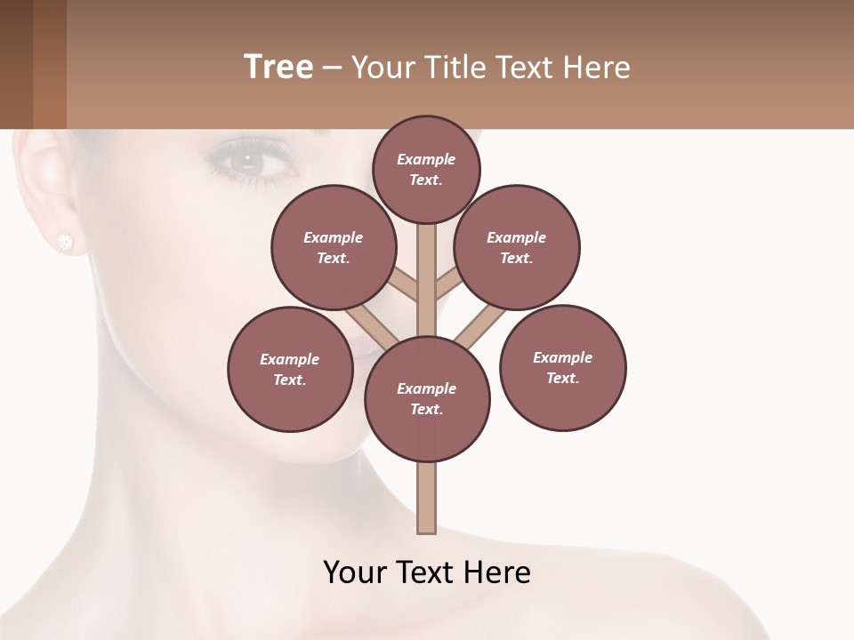 A Woman With A Brown Background And A White Background PowerPoint Template