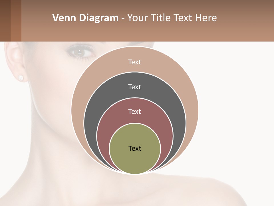 A Woman With A Brown Background And A White Background PowerPoint Template