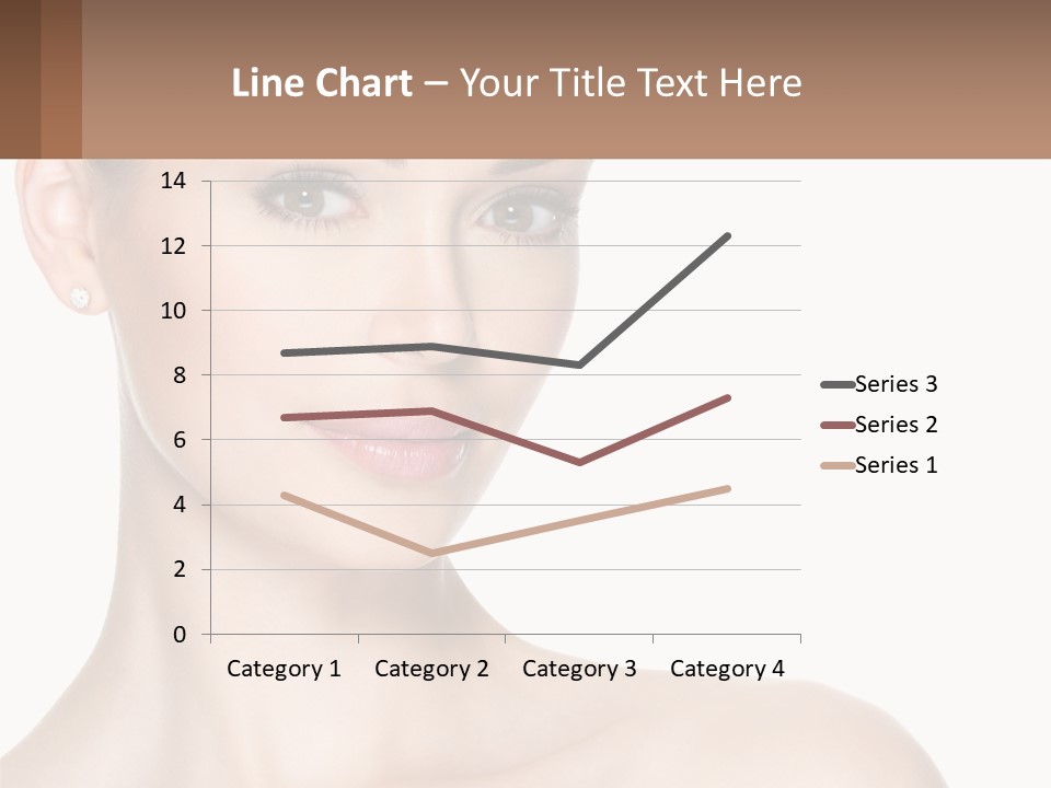 A Woman With A Brown Background And A White Background PowerPoint Template