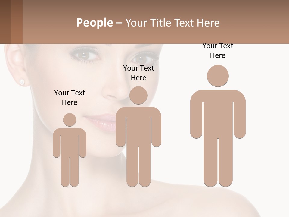 A Woman With A Brown Background And A White Background PowerPoint Template