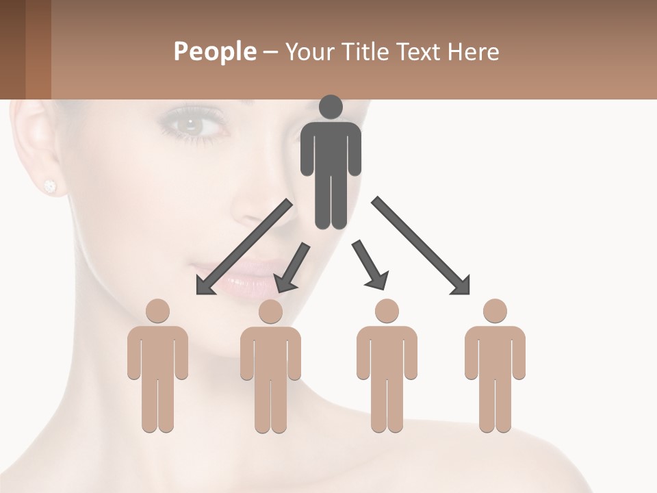 A Woman With A Brown Background And A White Background PowerPoint Template