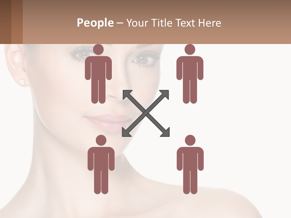 A Woman With A Brown Background And A White Background PowerPoint Template
