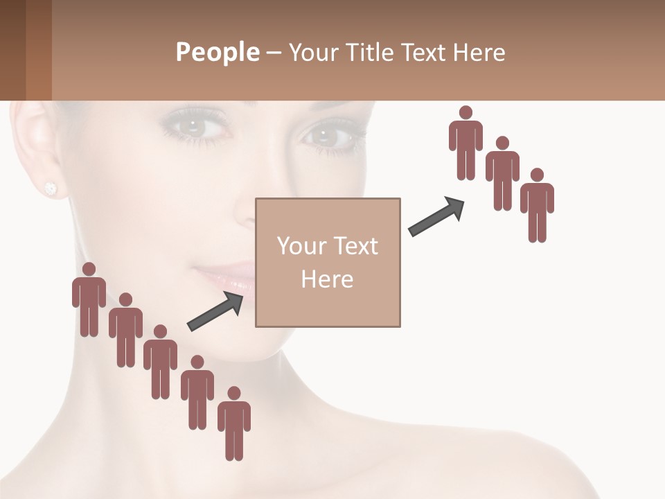 A Woman With A Brown Background And A White Background PowerPoint Template