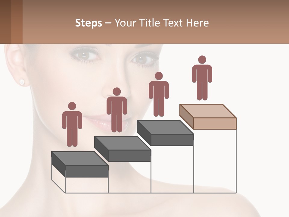 A Woman With A Brown Background And A White Background PowerPoint Template