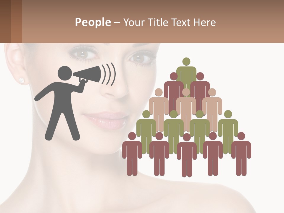 A Woman With A Brown Background And A White Background PowerPoint Template